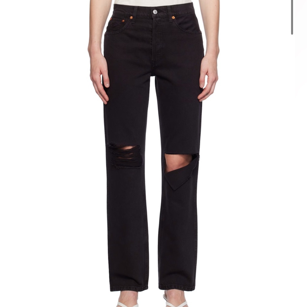 RE/DONE - Black High Rise Loose Jeans 

Worn, size 29